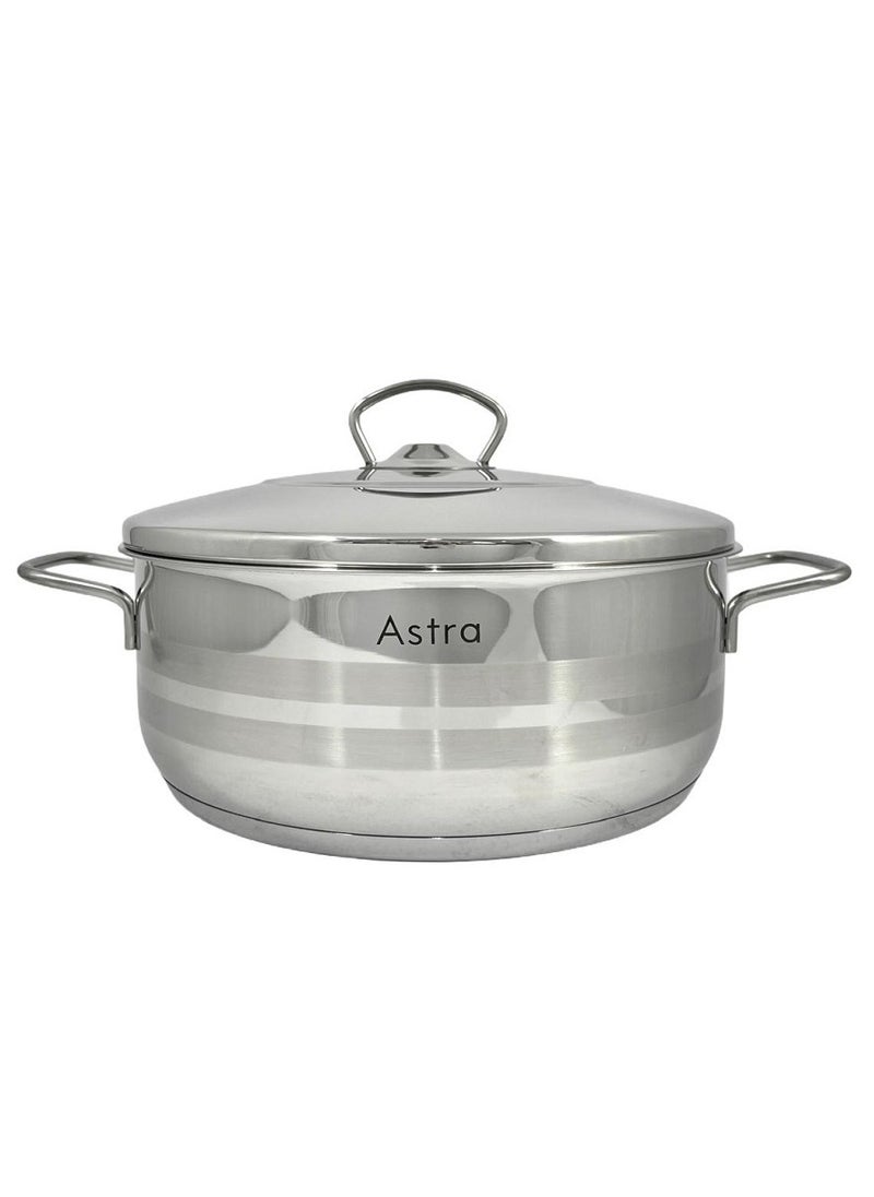 ASTRA Low Casserole 26x10 cm 5L – Premium Stainless Steel, Non-Stick, Oven Safe Pot for Roasting, Baking, and Slow Cooking - pzsku/Z23F8A7FB4D7956E4FD0AZ/45/1741084445/dc904ce1-5bdd-4c4a-9d72-f34e36372598