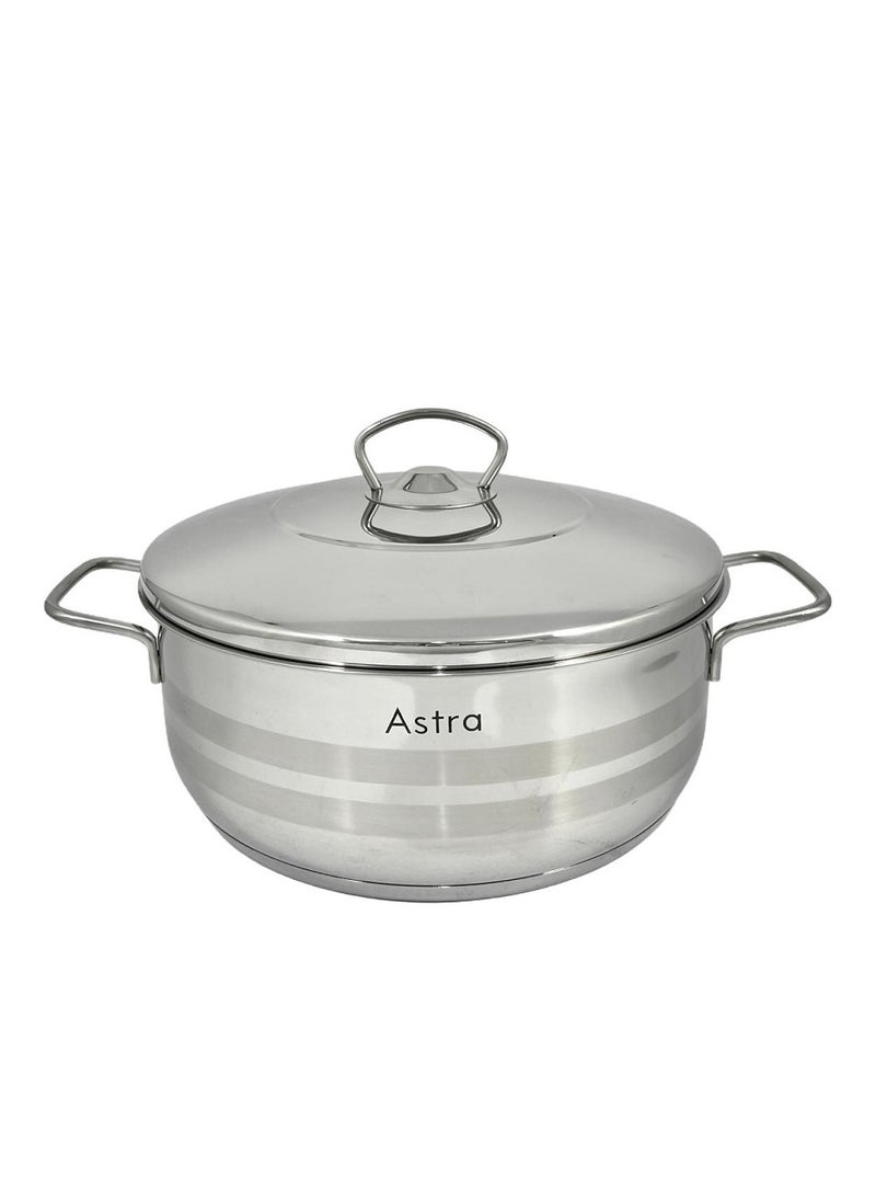 ASTRA Low Casserole 26x10 cm 5L – Premium Stainless Steel, Non-Stick, Oven Safe Pot for Roasting, Baking, and Slow Cooking - pzsku/Z23F8A7FB4D7956E4FD0AZ/45/1741084445/eeaa33b4-bf26-4adb-be60-e9fc92cb479b