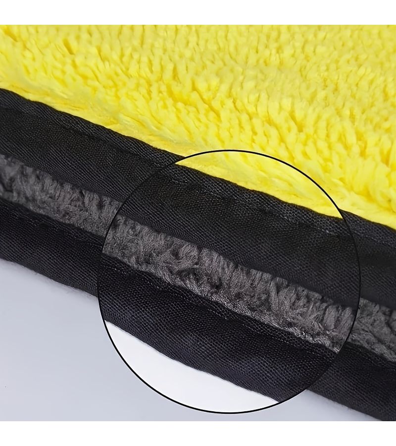10 Yellow Heavy Duty Automotive Cleaning Towels Super Absorbent Quick Dry Non Linting Washable Towels For Car Wash Detailing And Mechanics Home Use - Image 4