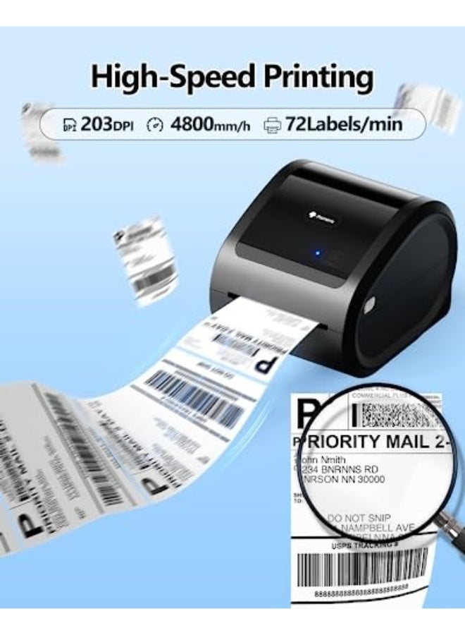 phomemo D520-BT Bluetooth Thermal Label Printer , 4x6"  Wireless Bluetooth Shipping Label Maker, Big Bin Build-in Holder, Thermal Label Maker for Small Business, Compatible with PC/ IOS/ Android (Black) - Image 5