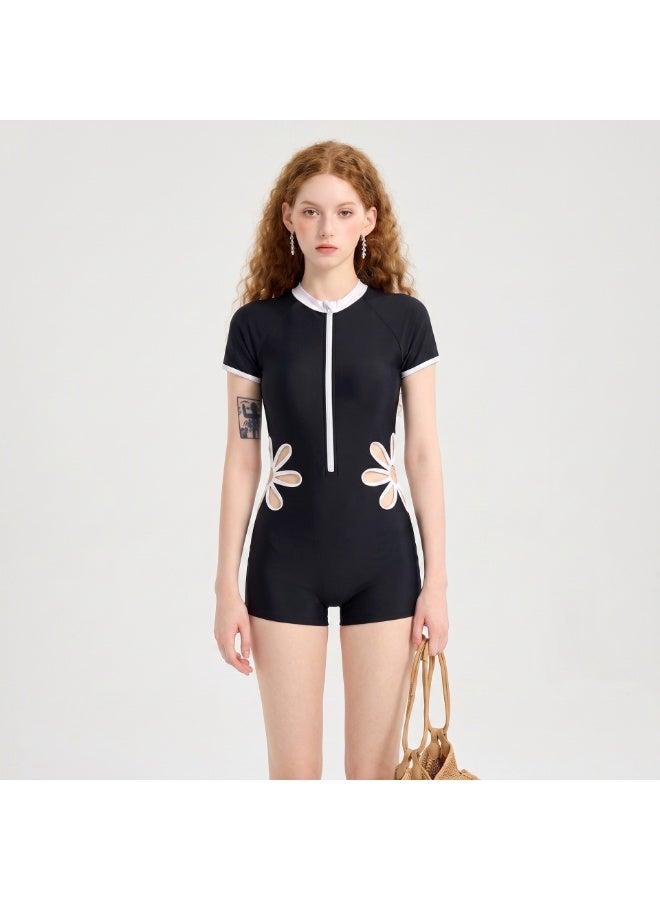 VENTRA Female One-Piece Swimsuit, Conservative Slimming and Belly Covering Swimming Sports Swimsuit - Image 1