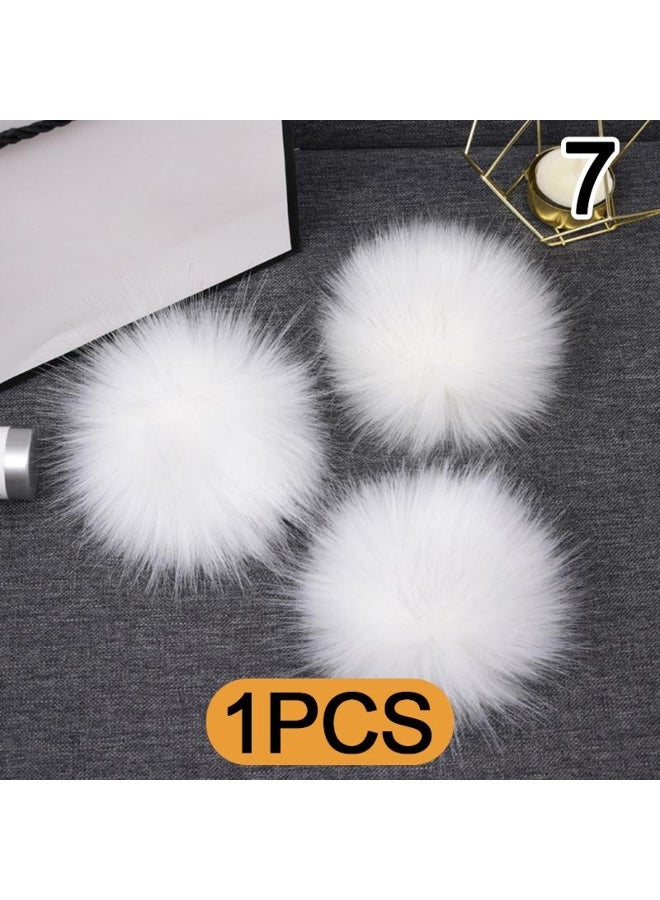 DIY Colorful Faux Fur Ball Dark Buckle Faux Fox Fur Pompom Ladies Caps Shoes Accessories