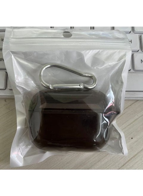 Suitable For Airpods Protective Apple Case Pro2 Transparent Headphone Case 3/4 Generation Headphone Case 5th Generation Tpu Material-Color:Transparent Black Soft Shell + Buckle + Pearlescent Bag-Model:airpods Pro2 (with Hanging Ears)
