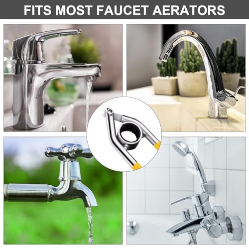Jubobu Faucet Wrench,Universal Faucet Wrench & Tap Opener,Faucet Aerator Wrench,Full-body Metal,Multi-function Faucet Maintenance Wrench - Image 5