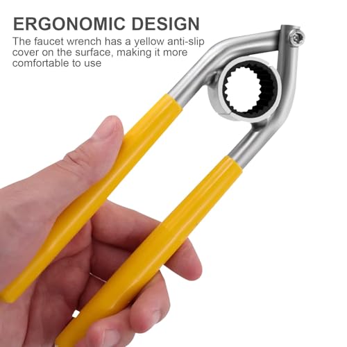 Jubobu Faucet Wrench,Universal Faucet Wrench & Tap Opener,Faucet Aerator Wrench,Full-body Metal,Multi-function Faucet Maintenance Wrench - Image 2