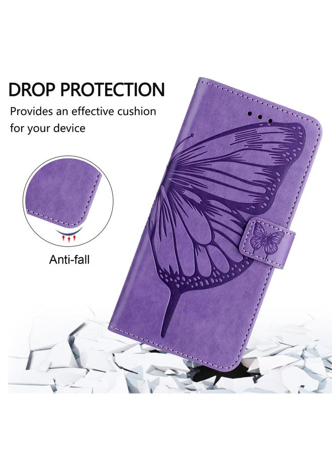 اس-توب جراب لهاتف Samsung Galaxy Xcover6 Pro مصنوع من الجلد المنقوش بنقشة الفراشة - Image 3