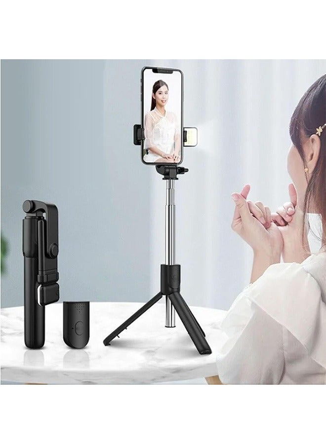 Hihonor Selfie Stick with Light,6 in 1 Wireless Bluetooth Selfie Stick, New 6 in 1 Wireless Bluetooth Selfie with Wireless Remote and Phone Holder for All Cellphones (White)  - Image 2