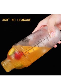 MIBRU Coffee Transparent Shaker 700ML  with Built In Strainer Drink Mixer with Scale Thickened Hand Shaker Cup Professional Mixing Tool  - Image 4