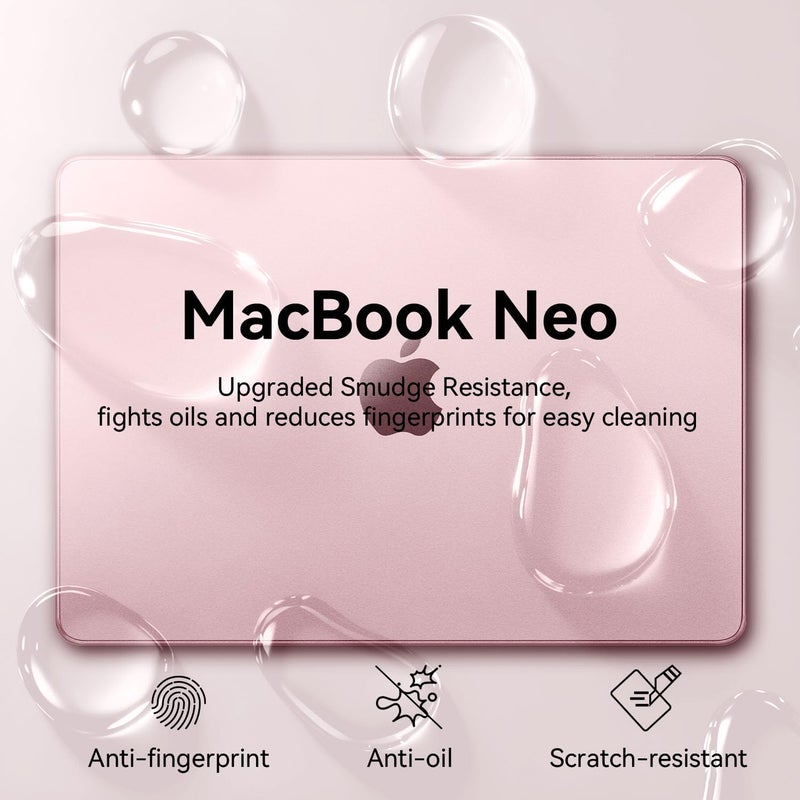 Compatible with Apple 2026 MacBook Neo Case 13 inch Mac Laptop A3404 with A18 Pro Chip & 13" Liquid Retina Display, Translucent Matte Protective Hard Shell Cover,[Original Texture]-Matte Pink - Image 3