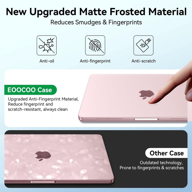 Compatible with Apple 2026 MacBook Neo Case 13 inch Mac Laptop A3404 with A18 Pro Chip & 13" Liquid Retina Display, Translucent Matte Protective Hard Shell Cover,[Original Texture]-Matte Pink - Image 2