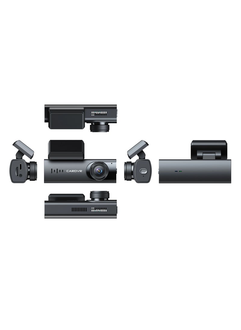 LAESO - Dual Dash Cam Built-in GPS, 2K Front+1080P Rear Camera for Cars, Wi-Fi & App Control, 64G SD Card, Mini Dashcams with Hd Night Vision/24H Parking Mode/G-Sensor/ Loop Recording/WDR/170° Wide Angle - Image 1