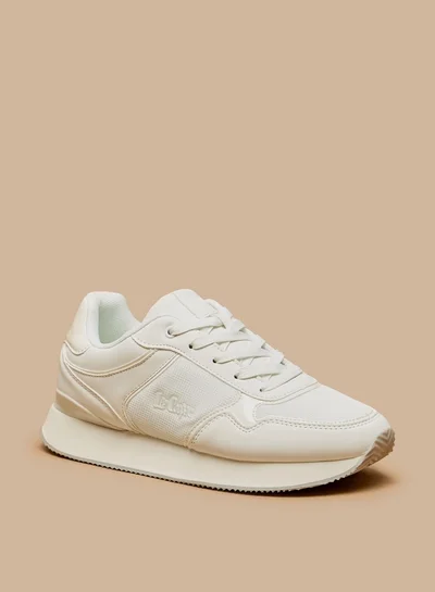 لي كوبر Women's Panelled Sneakers with Lace-Up Closure