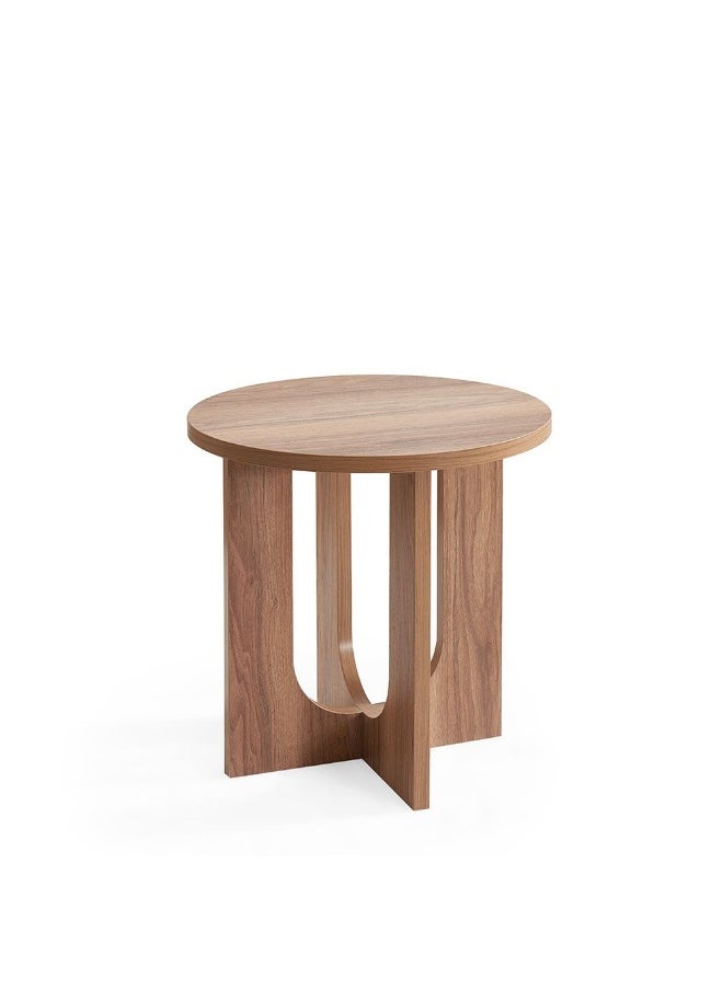 DANUBE HOME Ren Side Table Multifunctional Living Room End Table Modern Design Furniture For Home Living Rooml55Xw55Xh55Cm-Natural Walnut 