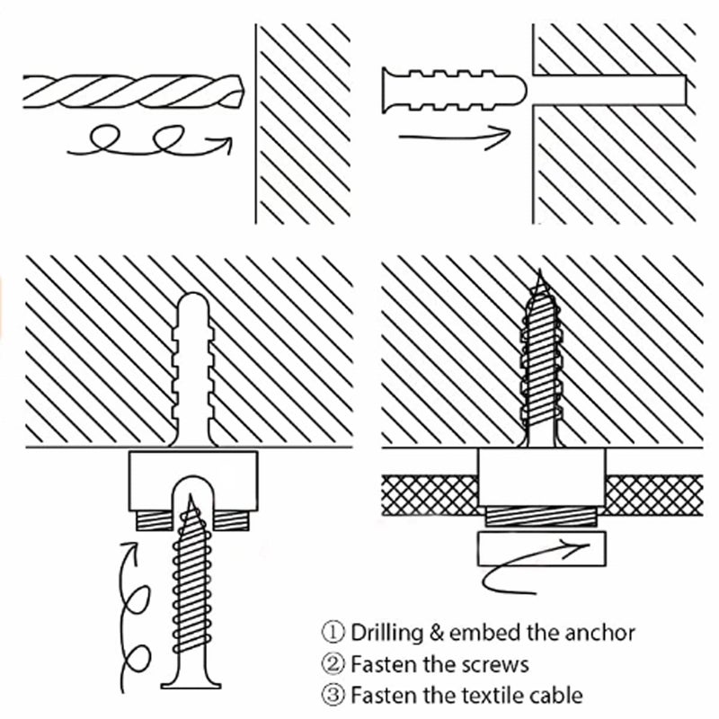 RTNLIT Swag Hook for Chandelier Ceiling Lights Cable, Lamp Hook for Fabric Electrical Cord Cable Hanging Pendant Lighting Fixtures(Black, Pack of 5) - Image 3