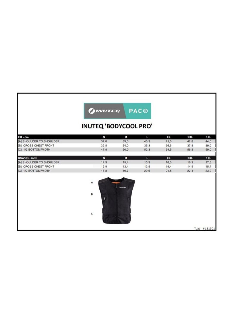 INUTEQ Inuteq Pac Bodycool Pro Pcm Cooling Vest (Vest Only),X-Large,Black  - Image 3