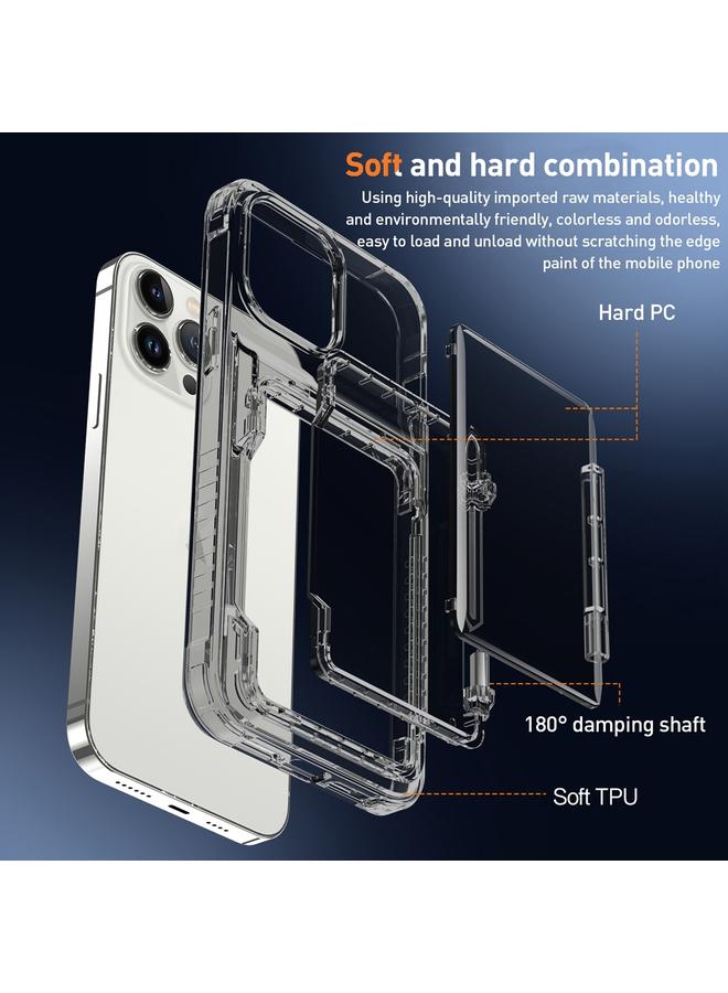 S-TOP Case For iPhone 11 Pro Max Crystal Clear Flip Card Slot Phone Case - Image 4