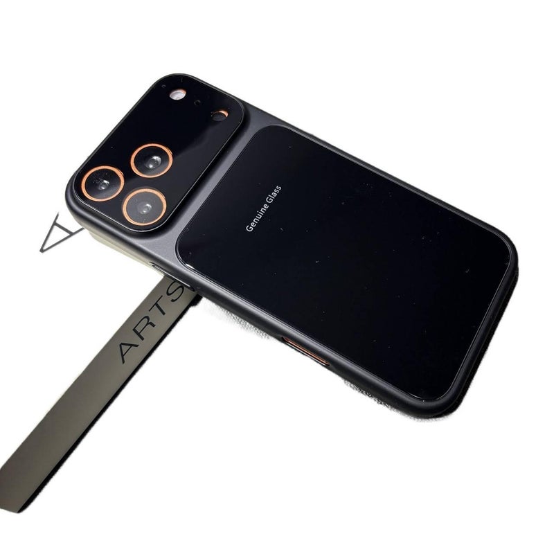 غطاء واقي بGlass لـ iPhone 14 / 14 Plus / 14 Pro / 14 Pro Max مع حماية من السقوط ومقاومة بصمات الأصابع مع مقاوم للصدمات مع لون سادة مع مقاومة الخدوش باللون أسود مقاوم للخدش باللون. - Image 1