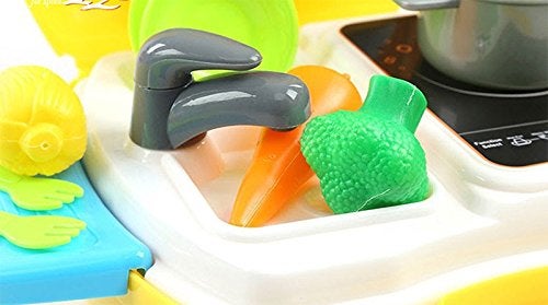 Toyshine Plastic Luxury Kitchen Set Cooking Toy with Briefcase and Accessories for Kids (Yellow) - Image 5
