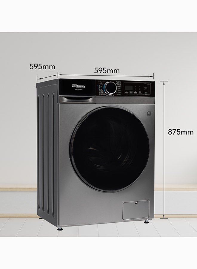 SUPER GENERAL 12 KG Front Load Washing Machine with Inverter Motor, 1400 RPM, Baby Care Wash, Fully Automatic Front Load Washer, 15 Washing Programs 12 kg SGW12500INVS Silver - Image 4