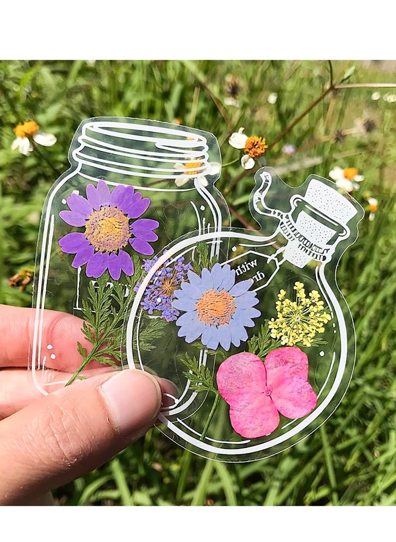 Large Dried Pressed erfly Sticker Flower for Resin, Big Real Nature Pressing Floral Leaves, Real Mixed Color Pressed Flowers for DIY Craft, Mold, Jewelry Making, Candle Scrapbooking Supplies - Image 3