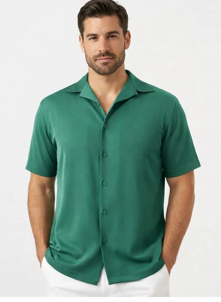 Teal Satin London Shirt