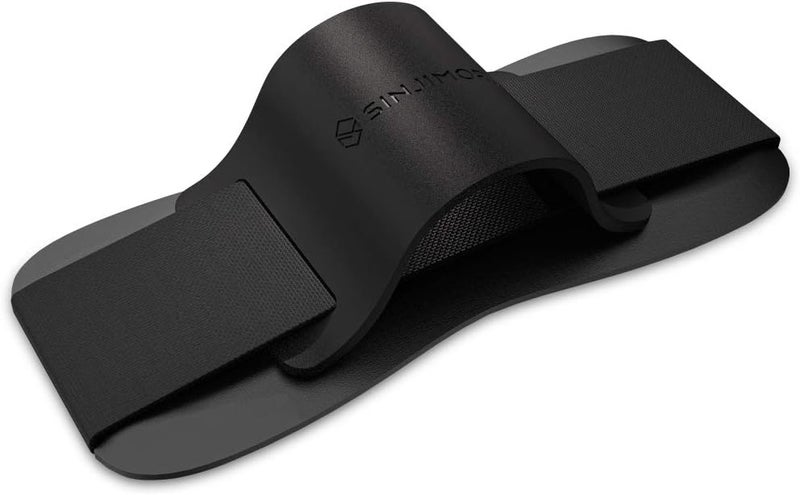 Sinjimoru Phone Grip with Silicone Band – Comfortable One-Hand Holder & Kickstand for Smartphones, Tablets, and eReaders for iPhone, Android, and Kindle Sinji Grip Silicone Black - Image 2