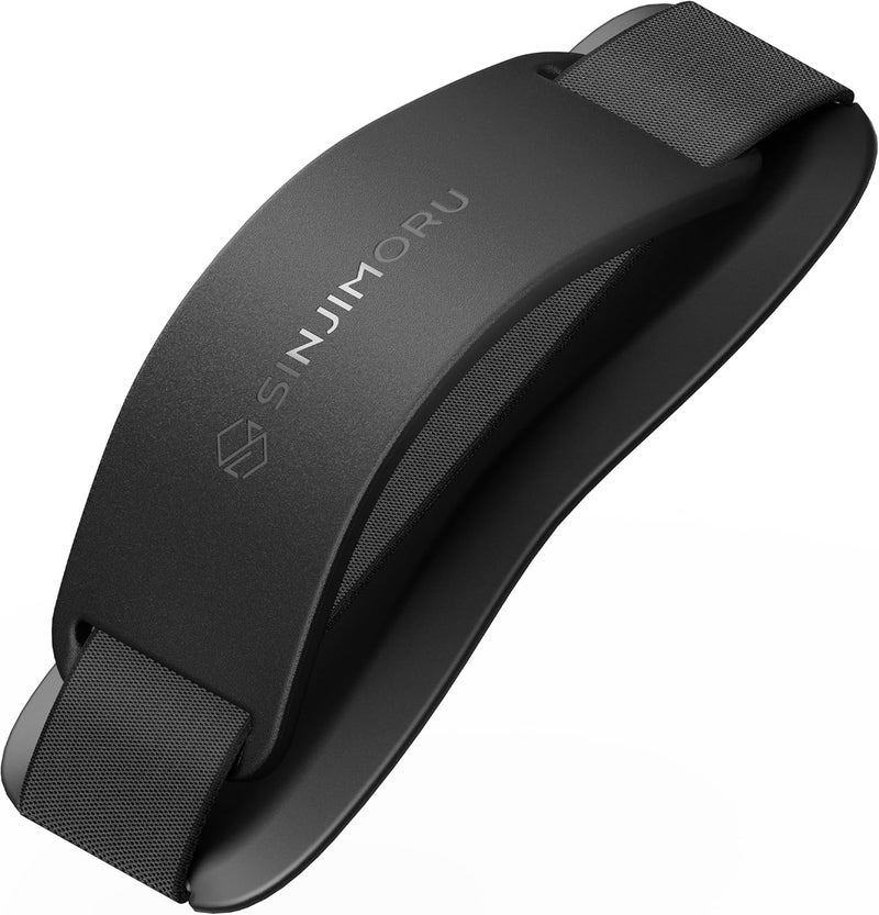 Sinjimoru Phone Grip with Silicone Band – Comfortable One-Hand Holder & Kickstand for Smartphones, Tablets, and eReaders for iPhone, Android, and Kindle Sinji Grip Silicone Black - Image 1