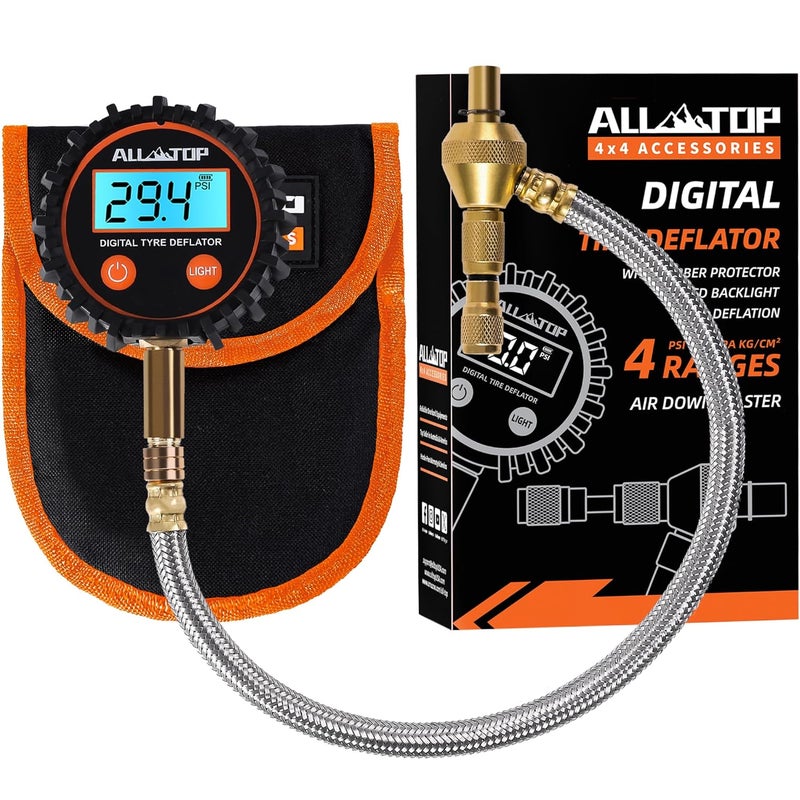 ALL-TOP 4x4 Digital Tire Deflator kit, Professional Tire Pressure Gauge, Air Down Master, Rapid Tire Deflator (250 PSI) General compatible design - Image 1