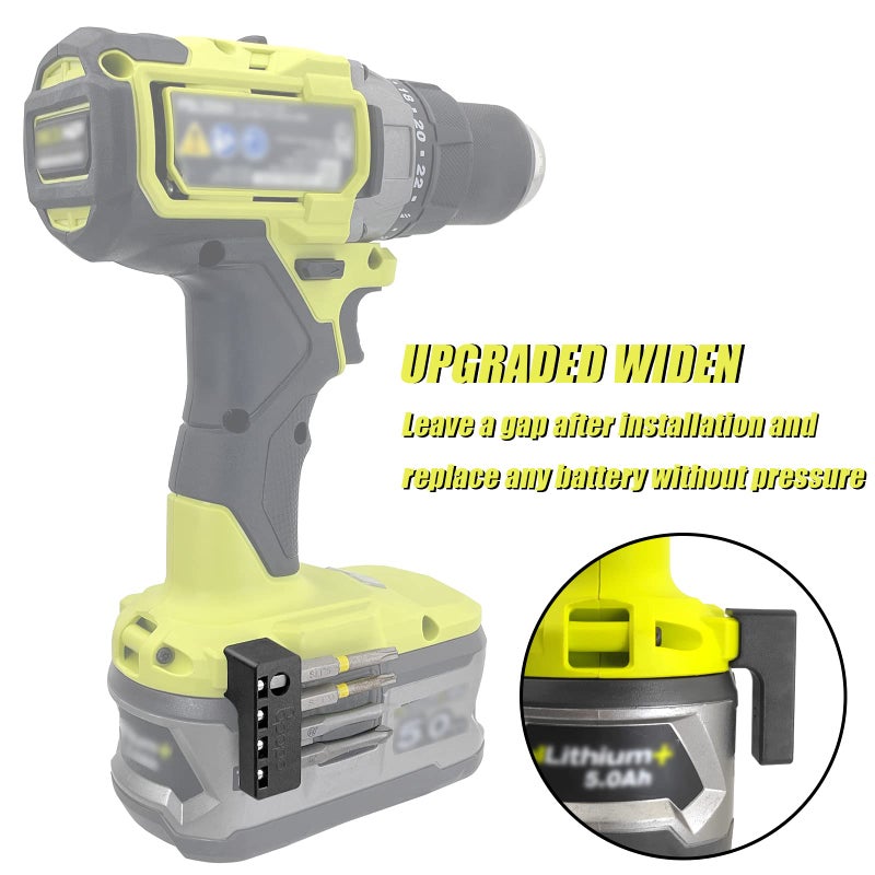 BPOPO Magnetic 1/4-Inch Hex Bit Holders fit for Ryobi 18v Drill ,Hex Screw Bit Storage on Side of Power Drill,Keep Bits Within Reach, Right Side - Image 4
