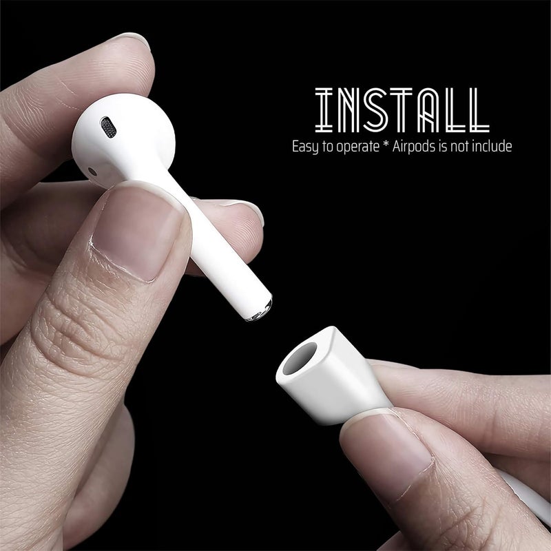 cobcobb Ultra Strong Magnetic Airpod Pro Strap Anti-Lost Cord Sports Lanyard Compatible with Airpods 3rd 2nd Generation Pro 3 2 1 (3 White) - Image 4