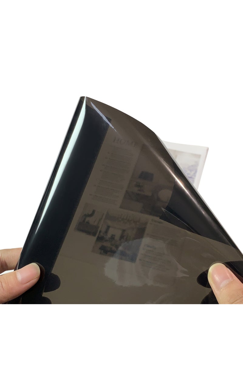 ملصقات فينيل سوداء داكنة لتظليل مصابيح السيارة الأمامية والخلفية، مقاس 50 سم × 200 سم، مقاومة للماء.