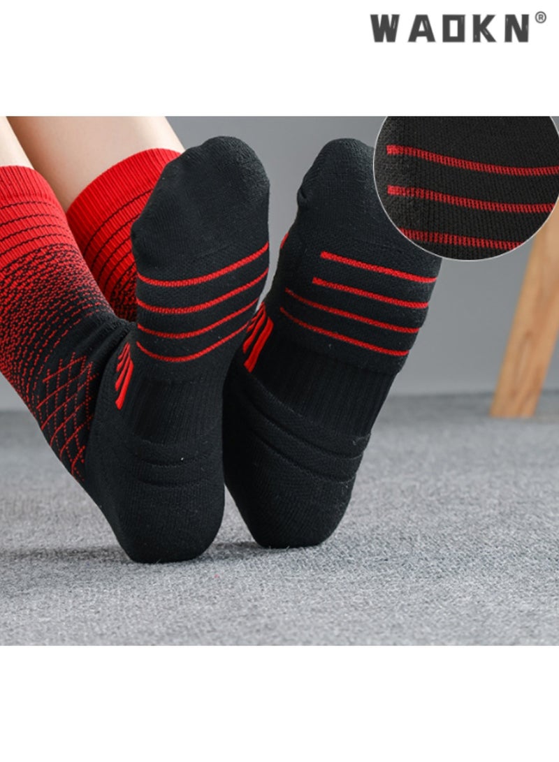 WAOKN High-Performance Basketball Socks, Unisex Long Crew Athletic Socks with Towel Bottom, Anti-Slip Design for Enhanced Grip and Comfort During Intense Sports Activities, Durable, Breathable - Image 4