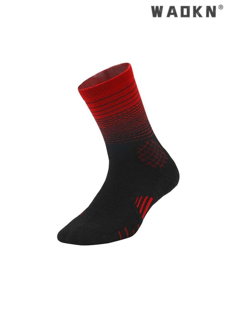 WAOKN High-Performance Basketball Socks, Unisex Long Crew Athletic Socks with Towel Bottom, Anti-Slip Design for Enhanced Grip and Comfort During Intense Sports Activities, Durable, Breathable - Image 1