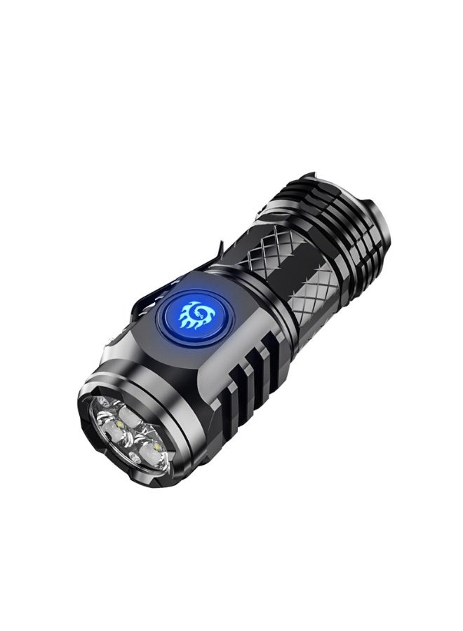 نيبمينينت مصباح يدوي LED ثلاثي العينين بقوة ضوء فائقة، قابل للشحن، مناسب للاستخدام في الهواء الطلق، مثالي لرحلات الليل.