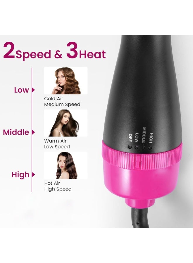 صن سباير مجفف شعر وفرشاة في جهاز واحد، مجفف شعر ومصفف شعر 4 في 1 مطور مع أيونات سالبة ومكافحة التجعد، برميل من السيراميك والتيتانيوم، فرشاة لتصفيف الشعر بالهواء الساخن - Image 4