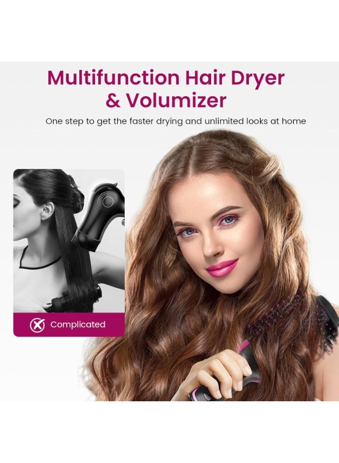 صن سباير مجفف شعر وفرشاة في جهاز واحد، مجفف شعر ومصفف شعر 4 في 1 مطور مع أيونات سالبة ومكافحة التجعد، برميل من السيراميك والتيتانيوم، فرشاة لتصفيف الشعر بالهواء الساخن - Image 3