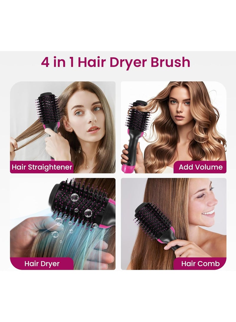 صن سباير مجفف شعر وفرشاة في جهاز واحد، مجفف شعر ومصفف شعر 4 في 1 مطور مع أيونات سالبة ومكافحة التجعد، برميل من السيراميك والتيتانيوم، فرشاة لتصفيف الشعر بالهواء الساخن - Image 2
