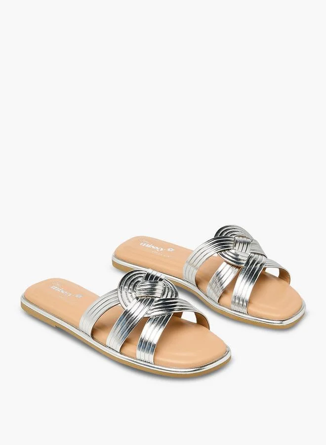 ليتل ميسي Girls Knotted Slip-On Sandals