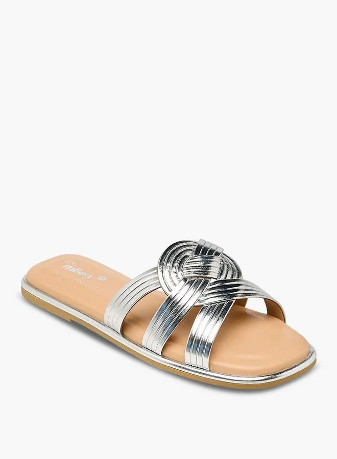 ليتل ميسي Girls Knotted Slip-On Sandals