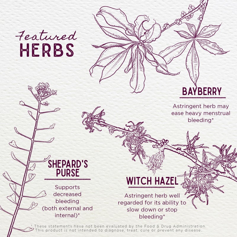 WishGarden Herbs Flow Stopper Lingering Cycle (Wombstringe) - Plant-Based Herbal Formula w/Shepherd's Purse & Witch Hazel, Moderates Breatkthrough Bleeding, Blood Flow & Spotting Between Cycles, 2oz - Image 4