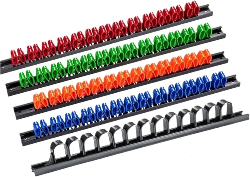 Magnetic Wrench Organizer Toolbox Holder 1/2 Pcs Wrench And Screwdriver Storage Rack, Suitable For Use In Garages, Workshops, Etc.(Red,2pcs) - Image 1