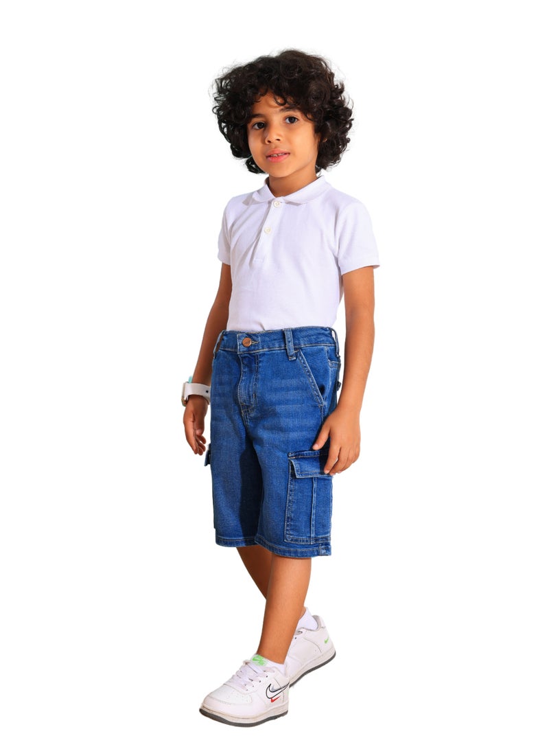 جيه بي اس دينيم شورت جينز باجى اولادى ازرق اللون  - Image 3