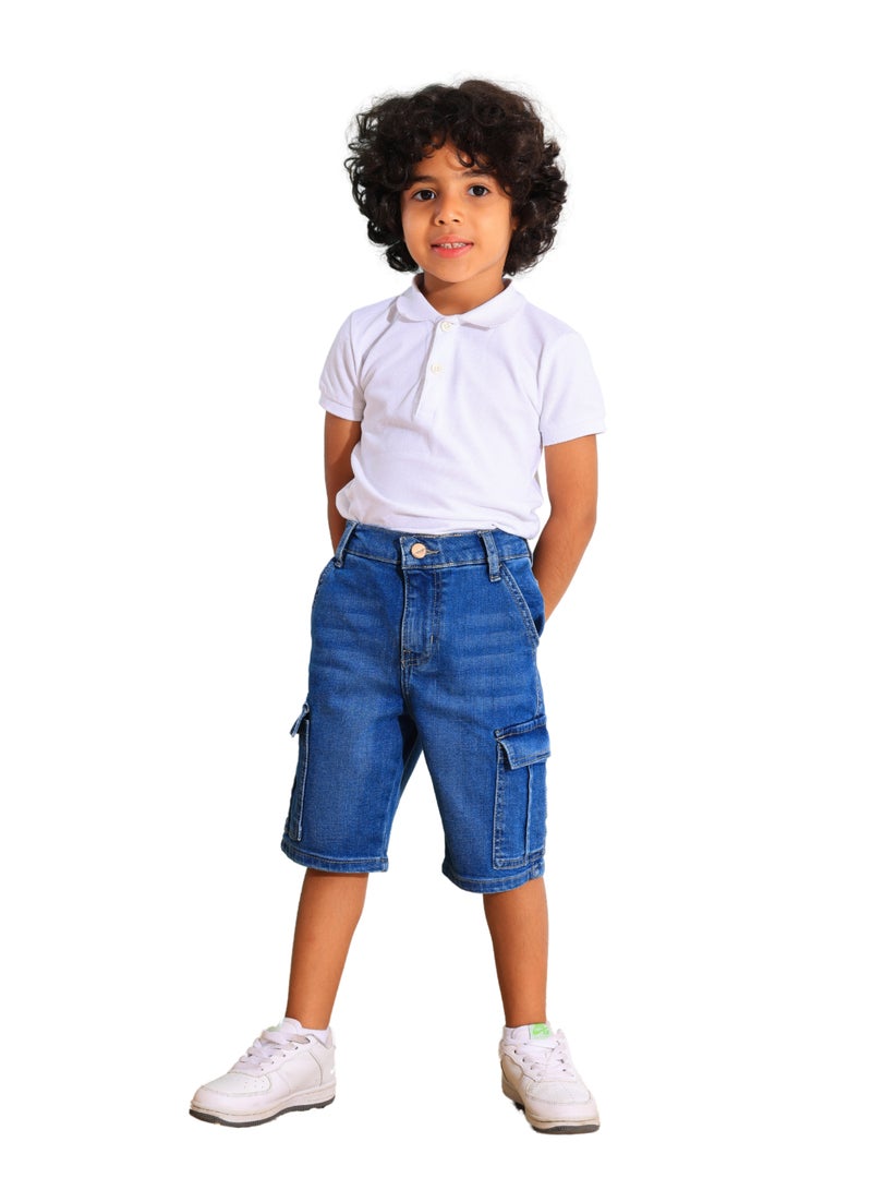 جيه بي اس دينيم شورت جينز باجى اولادى ازرق اللون  - Image 4