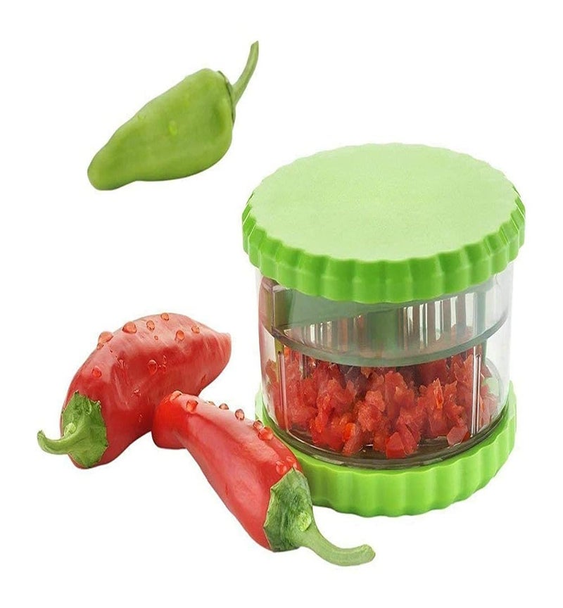 Atharved Multi Crusher Chopper Manual Vegetable Fruit and Garlic Chopper with Stainless Steel Blades Easy to Use for Quick Food Prep Portable Kitchen Tool - Image 2