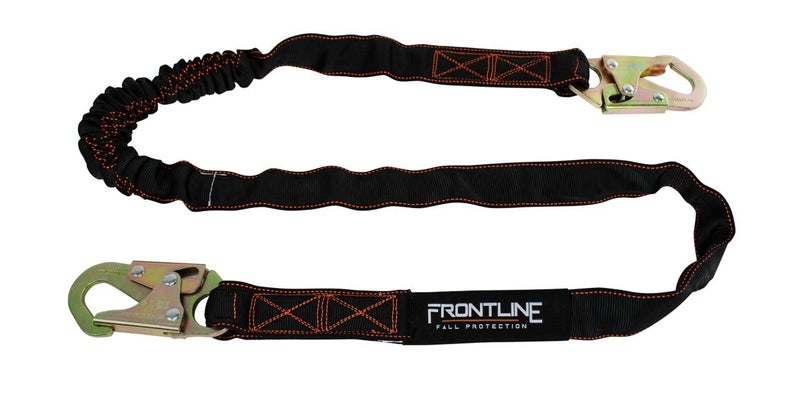 FRONTLINE FALL PROTECTION Internal 6' Shock Absorbing Single Leg Lanyard | ANSI & OSHA Compliant - Image 2