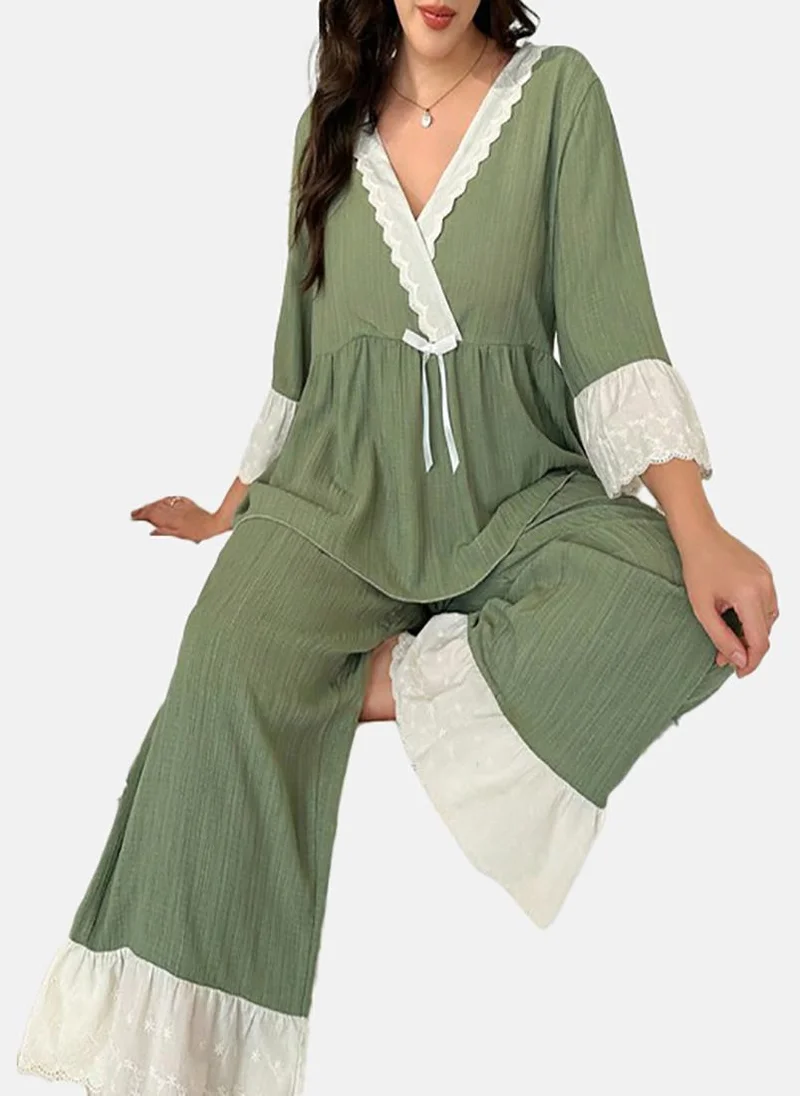 يونيكي Olive Solid Pyjamas & Top