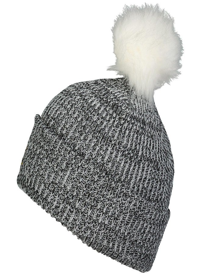 Pacific Headwear NCAA USC Trojans Women's Faux Fur Pom Beanie Black/White OS - Image 3