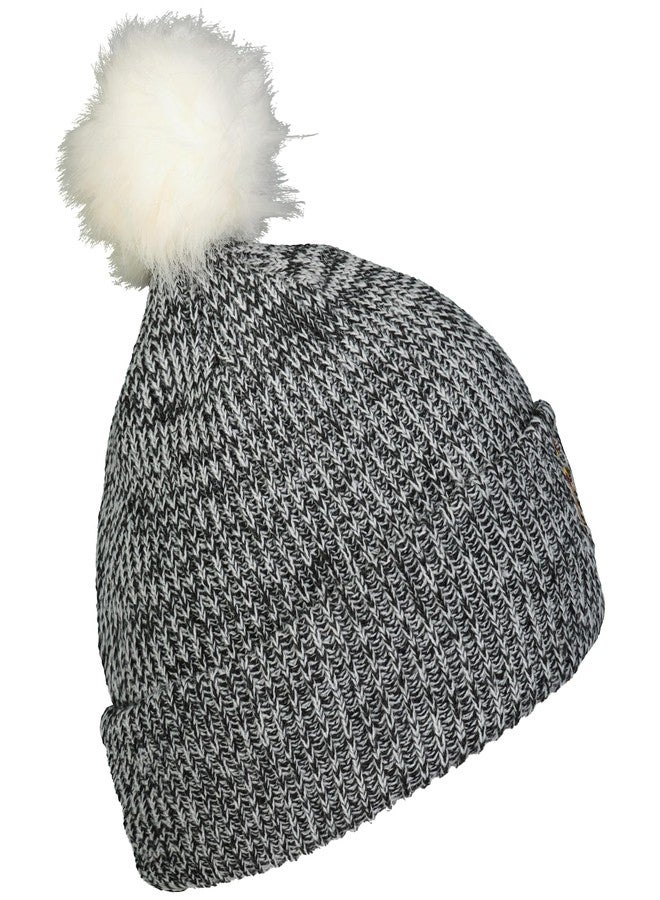 Pacific Headwear NCAA USC Trojans Women's Faux Fur Pom Beanie Black/White OS - Image 4