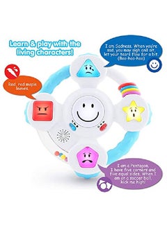 BEST LEARNING My Spin & Learn Steering Wheel - Interactive Educational Toys For 6 To 36 Months Old Infants, Babies, Toddlers - Learn Colors, Shapes, Feelings & Music Game - Ideal Baby Toy Gifts White  - Image 4