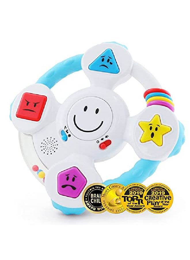 BEST LEARNING - My Spin & Learn Steering Wheel - Interactive Educational Toys For 6 To 36 Months Old Infants, Babies, Toddlers - Learn Colors, Shapes, Feelings & Music Game - Ideal Baby Toy Gifts White - Image 1